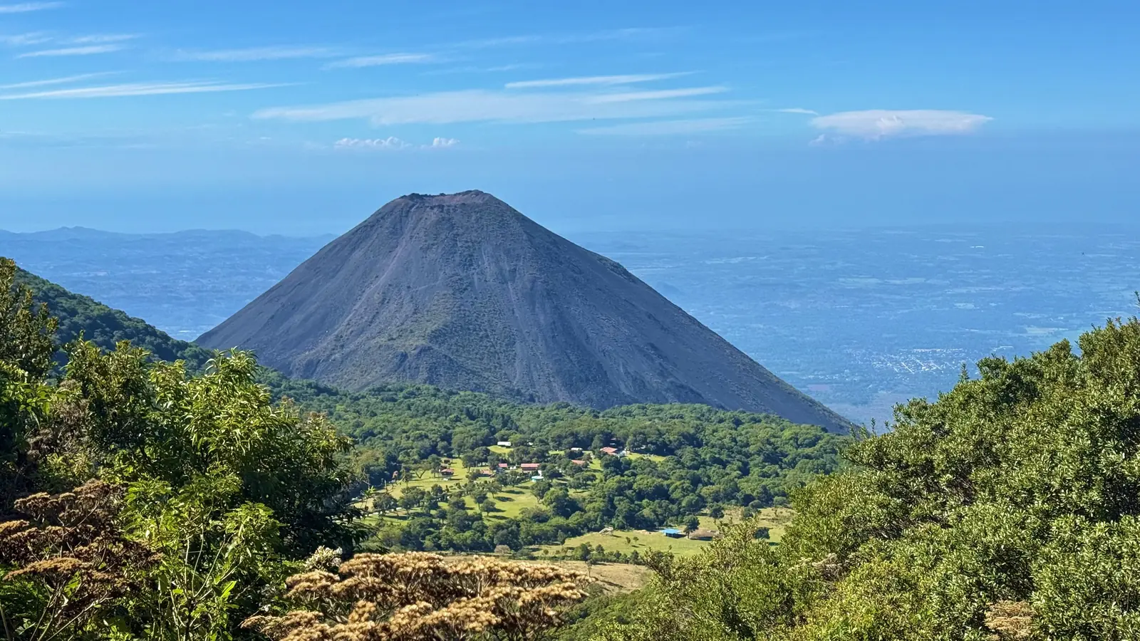 Izalco volcano seen from Santa Ana volcano, El Salvador